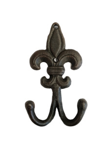 Fleur Double Coat Hook | Black