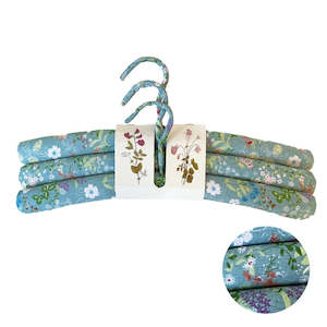 Floral Blue Coat Hangers | Set of 3