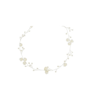 ANNA - DAINTY PEARL & BLOSSOM INSPIRED FLORAL SINGLE VINE