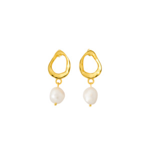 IRIAKA - 18K GOLD HIGH POLISH PEARL DROPLETS