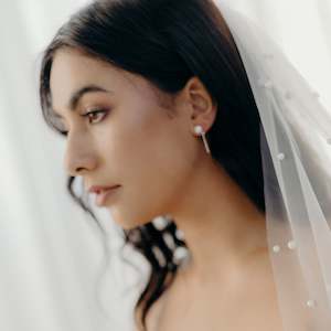 Pearl Dripped Cathedral Veil