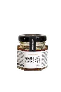 Honey manufacturing - blended: Grafter's Raw Honey - Mānuka Blend Hex Jar - 45g