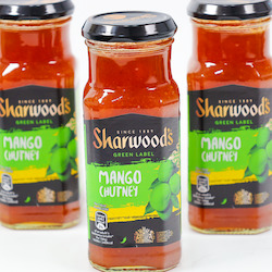 Confectionery: Sharwoods Green label Mango Chutney 360g