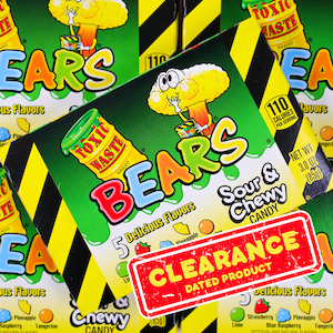 Dated - Toxic Waste Bears Theatre Box 85g