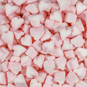 Mini Heart Mallows Pink & White 100g