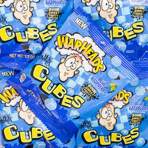 Warheads Blue Raspberry Cubes Peg Bag  99g