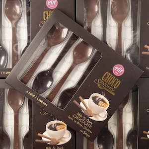 Confectionery: Elit Milk & Dark Chocolate Spoons 54g