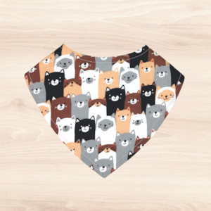 Cats in a Row Dribble Bib