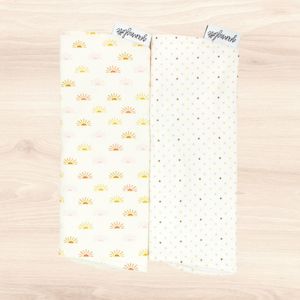 Boho Suns & Little Hare Dots Burp Cloth Combo