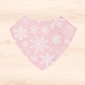 Snowflakes Pink Dribble Bib