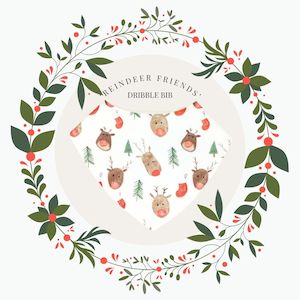 Reindeer Friends Dribble Bib