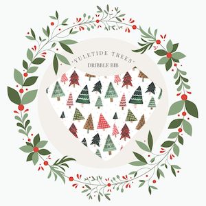 Yuletide Trees Dribble Bib