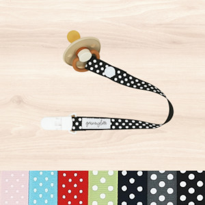 Binky Clip: Spot White Binky Clip Collection