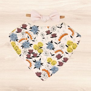 Summer Blooms Dribble Bib & Blush Little-Bow