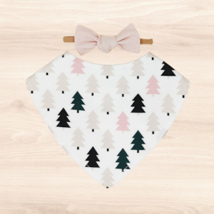 Gift Range Bib Bow: Scandi Dribble Bib & Blush Little-Bow