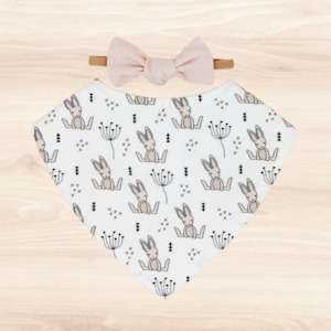 Blushing Bunnies Dribble Bib & Blush Little-Bow