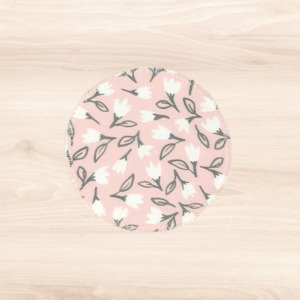 Snowdrops on Pink Single Pair Breast Pads