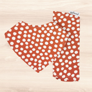 Chilli Polka Dot Dribble Bib & Chilli Polka Dot Burp Cloth