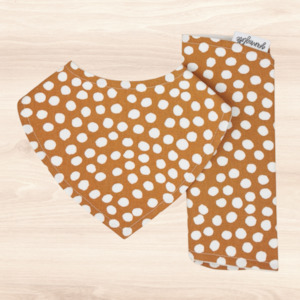 Tikka Polka Dot Dribble Bib & Tikka Polka Dot Burp Cloth