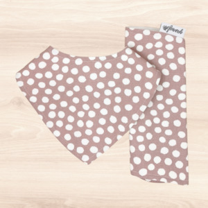 Bloom Polka Dot Dribble Bib & Bloom Polka Dot Burp Cloth