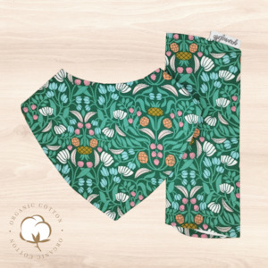 Organic Jungle Ivy Dribble Bib & Jungle Ivy Burp Cloth