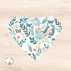 Organic Butterfly Garden Dribble Bib