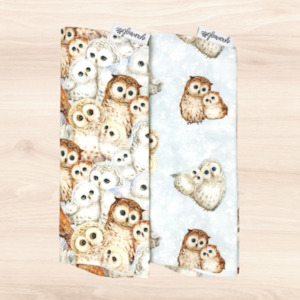 Owl Babies & Owl Clouds Burp Cloth Combo