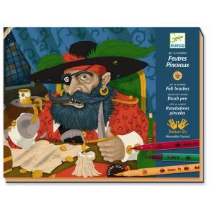 Djeco - Felt brushes Pirates