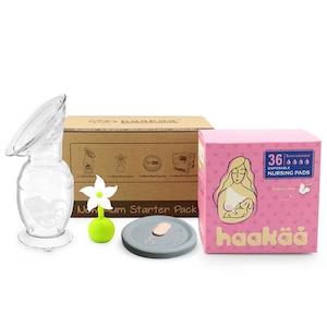 Haakaa - New Mum Starter Pack - White Stopper (Generation 2 150ml Pump)