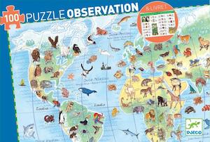 Djeco | Observation Puzzle World's Animals 100pc