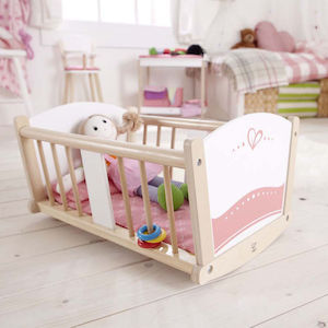 Dolls Houses: Hape Rock-A-Bye Cradle