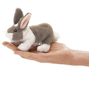 Folkmanis Puppets | Mini Bunny Rabbit Finger Puppet