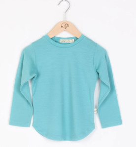 Mokopuna Merino Long Sleeve Tee - Tealeaf