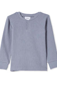 Milky Clothing - Rib Henley Cloud (2-7 years)