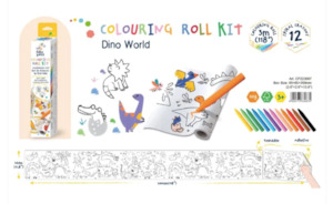 Haku Yoka | Colouring Roll Kit - Dino World