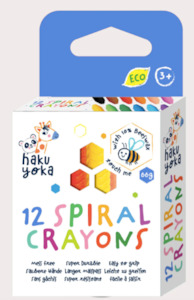 Art Supplies: Haku Yoka | 12 Spiral Wax Crayons