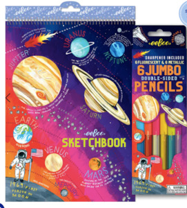 eeboo | Set of Sketchbook and Pencils - Solar System