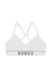 Bonds | Girls Retro Rib™ Contour Crop White