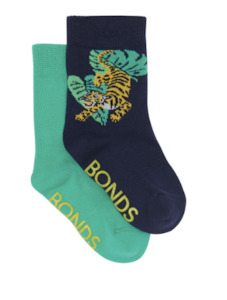 Bonds | Socks Stay On Crew | 2pk Black Sea/ Virgo