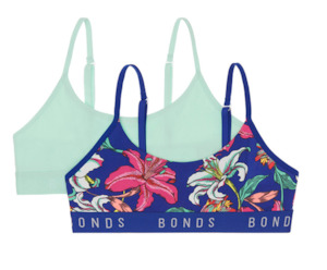 Bonds Girls Hipster Scoop Crop 2 pack Blooming Hibiscus