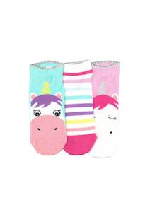 Columbine | Unicorn 3PK Liner Sock