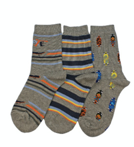 Socks: Columbine | Cotton Crew 3Pk - Skate