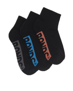 Bonds | Socks Kids Logo Cushioned Quarter Crew 3 Pack