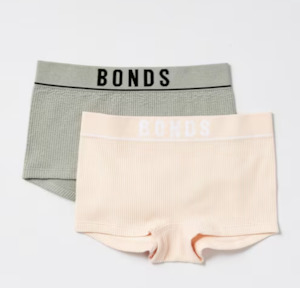 Bonds | Retro Rib Shortie 2 Pk - Pink / Grey Merle