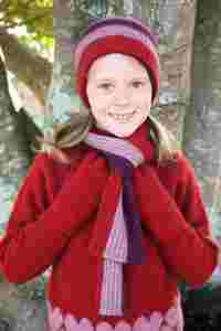 Child's Stripe Rib Scarf