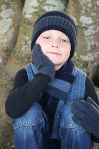 Boy's Vertical Stripe Scarf