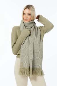 Chessboard Tassel Scarf