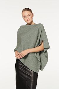 Poncho with Garter Detail