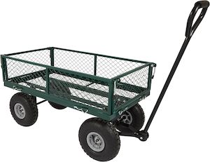 Garden Caged Platform Trolley Cart - 350kg Load