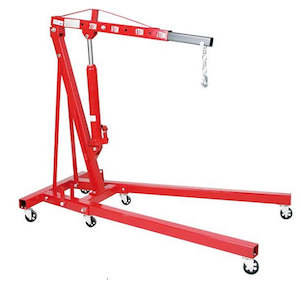 Great Range: Heavy Duty 2000kg Engine Hoist Folding Workshop Crane 2 Ton 85KG Upgraded With A Double Pump 8ton Ram